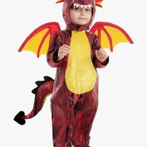 Spooktacular Creations Child Red Dragon Costume for Halloween Trick year 5-7